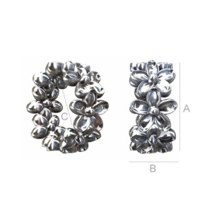 Spacer, 925 sterling silver, 7.4 mm - Img 2