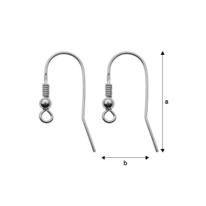 Tortiță argint 925, 25 x 12 mm, fir 0,8 mm