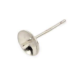 6 mm sterling silver earrings for pearl