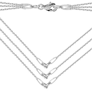 925 sterling silver triple connector chain