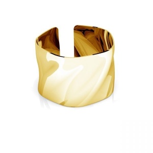 Adjustable ring, gold-plated 925 sterling silver, 12 mm