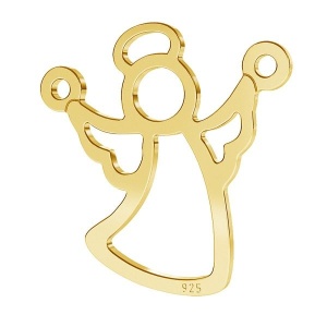 Angel connector, gold-plated 925 sterling silver, 15.7 mm