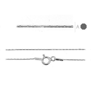 Cadena cardán de plata 925 de 40 cm