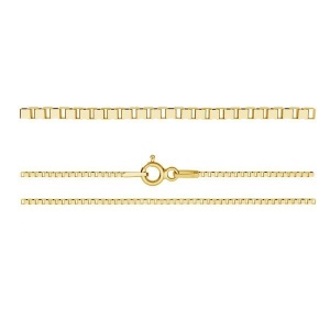 cadena de plata 925 chapada en oro 50 cm