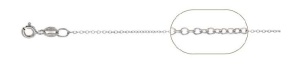 Cadena de plata 925 Forzatina 030 longitud 38 cm, peso 1,29 gramos, grosor 1,1 mm