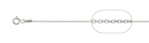cadena de plata 925 forzatina 035 38 cm, peso 1,60 gramos