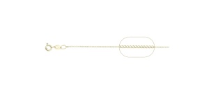 cadena gd030 plata 925 bañada en oro 45 cm, peso aprox. 1,5 gramos