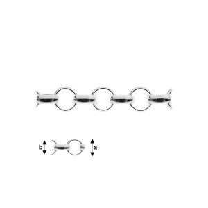 Chain, silver 925 / on a roll / 0.5 m - Img 1