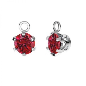 Colgante de plata de ley 925 con cristal rojo