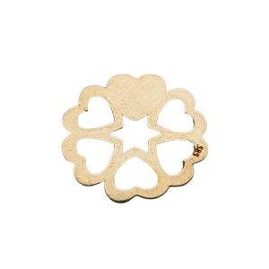 Colgante flor oro 14k