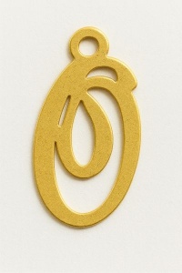 Colgante letra de oro de 14 K - O - Img 2
