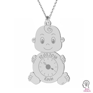 Colgante niño plata 925, 27,1 mm - Img 2