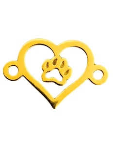 Corazón de eslabones de oro de 14 quilates