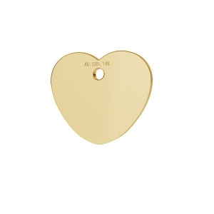 Corazón de oro de 14 quilates au 585 chapado en oro de 24 quilates