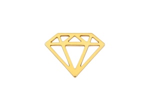 diamant aur 14k placat cu aur de 18k - Img 2
