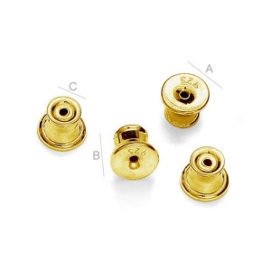 earring clasp A5,30 mm B4,05 mm C3,75 mm gold plated ag925 - Img 2