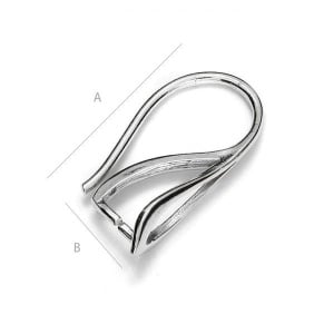 Gancho leverback plata 925, 20 x 13 mm