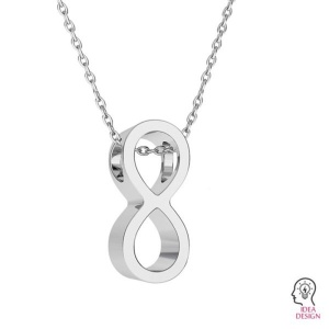 Infinity pendant, 925 sterling silver, 11.9 mm - Img 2