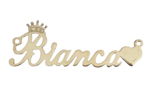 Lengüeta de plata 925 bañada en oro blanco