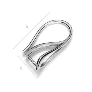 Leverback, 925 sterling silver, 20 x 13 mm