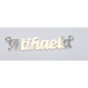 Link nume Mihaela argint 925, 41 x 7 mm - Img 2