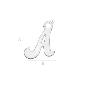 Litera A argint 925 - Img 2