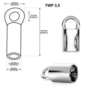 locckers, silver 925, int 3,5mm - Img 2