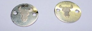 Medalla zodiaco Tauro, plata de ley 925, 10 mm - Img 2
