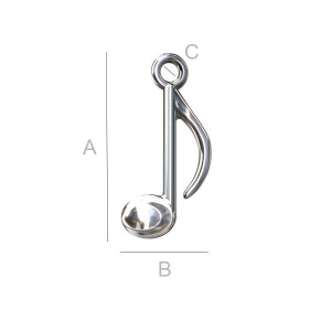 Pandant argint 925, 16,5 x 8,5 mm
