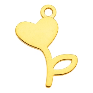 Pandant floare aur 14k placat cu aur de 18k