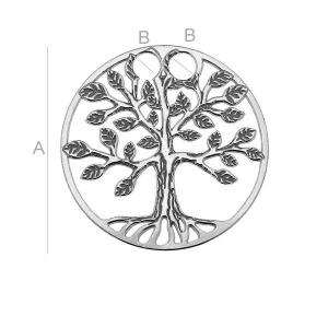 Pandant pomul vieții argint 925, 19 mm