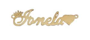 placa con el nombre Ionela plata 925
