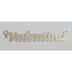 Placa nombre Valentina, plata de ley 925 - Img 2