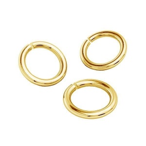 Plata 925 bañada en oro Za 6 mm