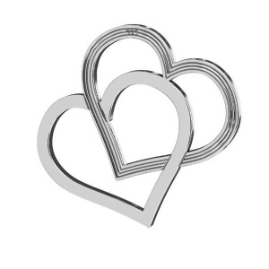 plata 925 eslabones corazones 18 *21 mm