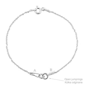 pulsera de plata de ley 15 cm  - Img 2