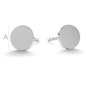 Tortiță cu tijă argint 925, 6 mm