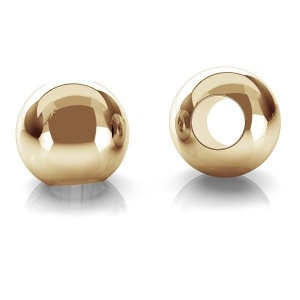 3 mm 8K oro au333 Bola chapada en oro de 24 quilates