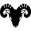 Aries zodiac engraved disc, 925 silver, 10 mm