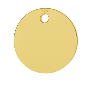 banut, chapado en oro 22mm plata 925