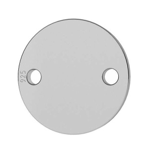 Banut de plata de ley 925 19 mm 0,5 mm de grosor