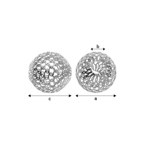 Bead, 925 sterling silver, 4 mm, 1.8 mm hole - Img 2