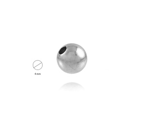 Bola de plata de ley 4 mm