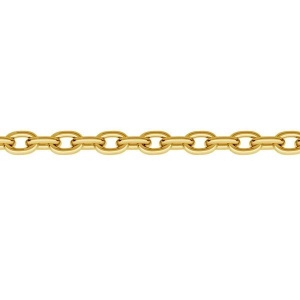 Cadena de plata dorada de 1 mm