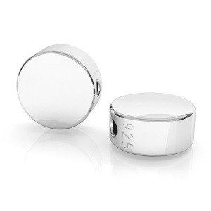 Charm, 925 sterling silver, 6 mm, 0.87 g