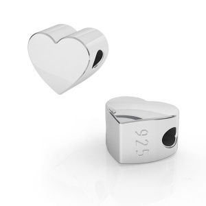 Charm inimioară argint 925, 4 x 3,5 mm