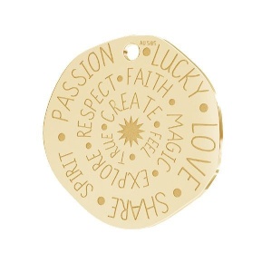 Colgante de oro de 14k - chapado en oro de 24k 14,5 mm