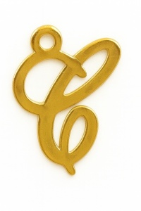 Colgante letra de oro de 14 K - C - Img 1