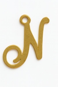 Colgante letra de oro de 14 K - N - Img 2