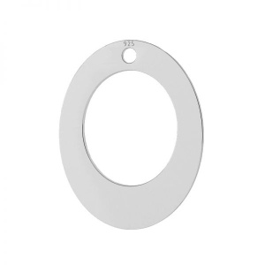 colgante oval de plata 925